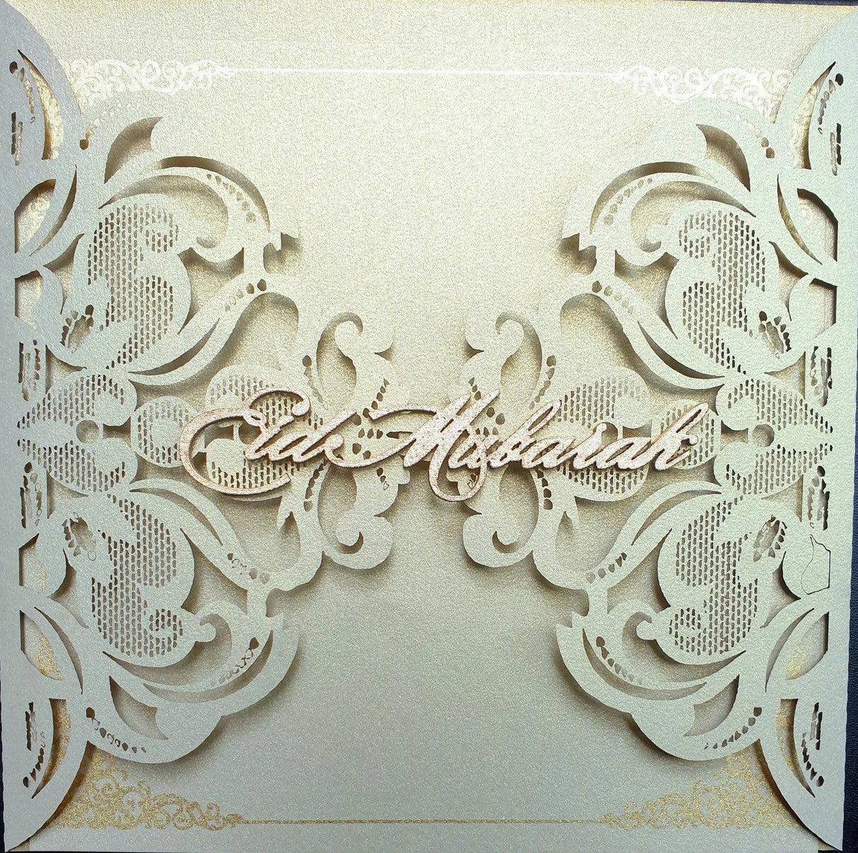 Eid Mubarak Laser Cut Greeting Cards Muslim Islamic Festival 2