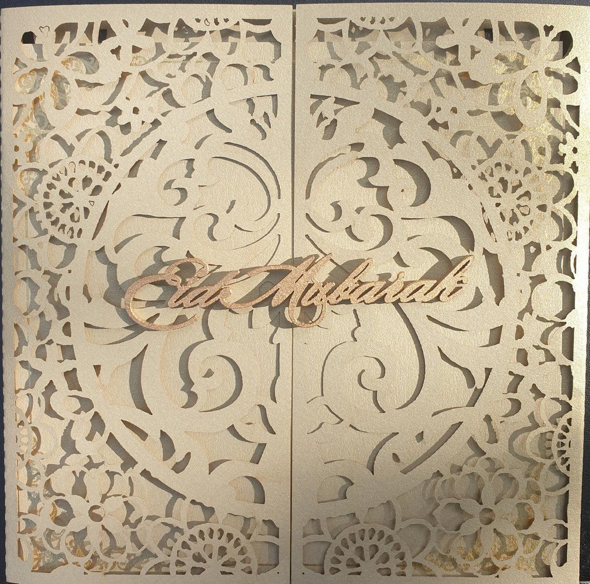 Eid Mubarak Laser Cut Greeting Cards Muslim Islamic Festival 3