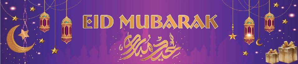 Eid Mubarak Banner - Purple Eid Mubarak Banner - Purple