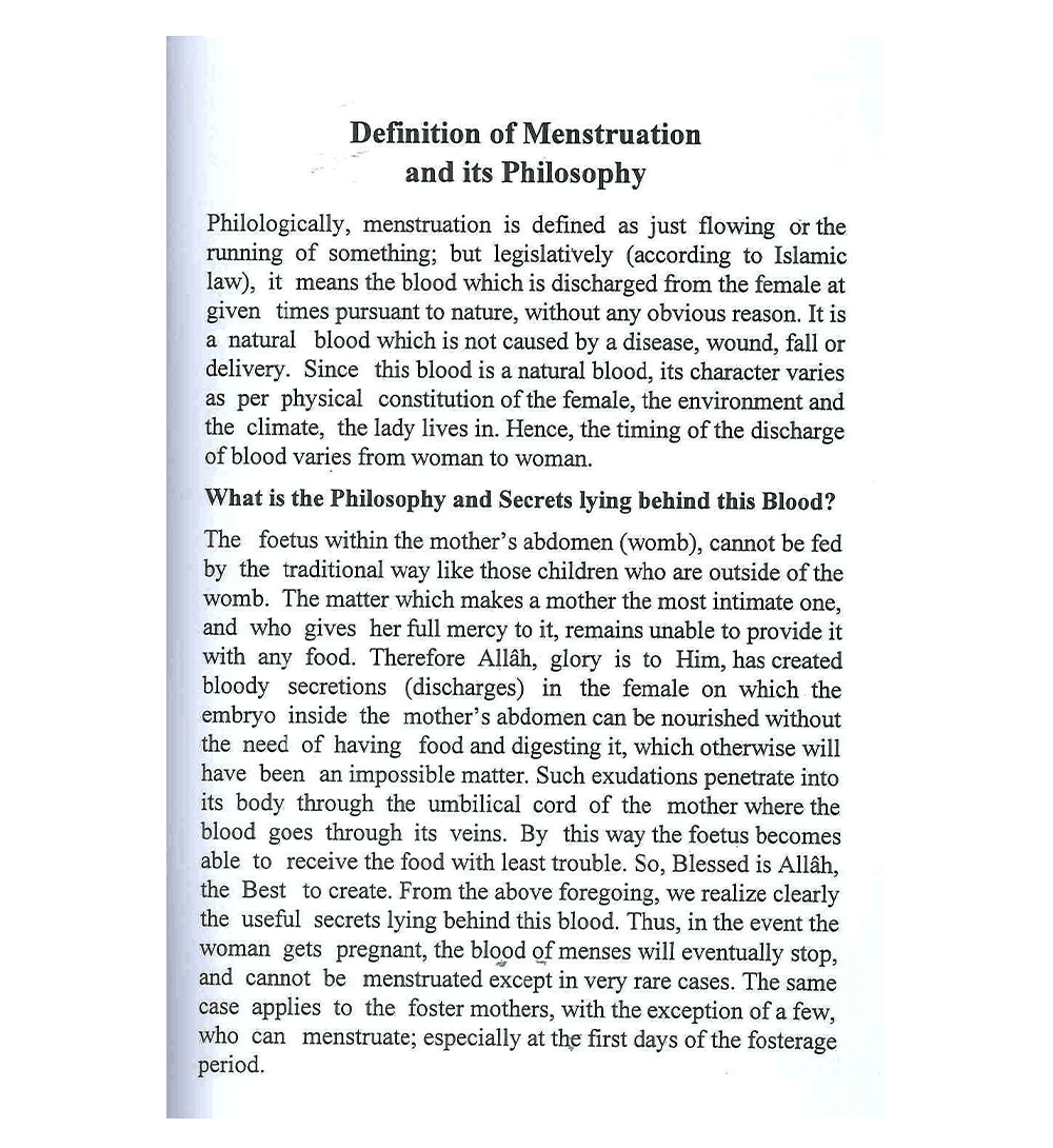 Islamic Rulings on Menstruation and postpartum Condition