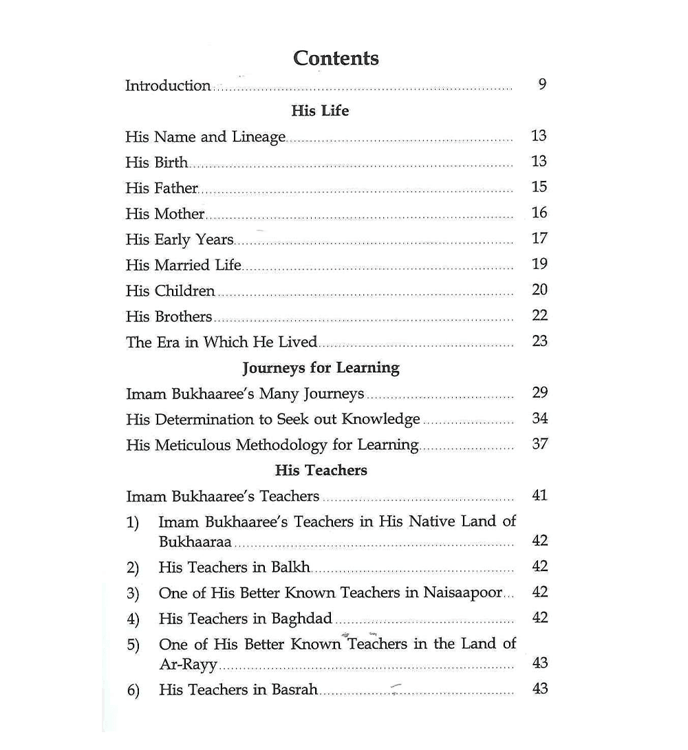 The Biography of Imam Bukhaaree