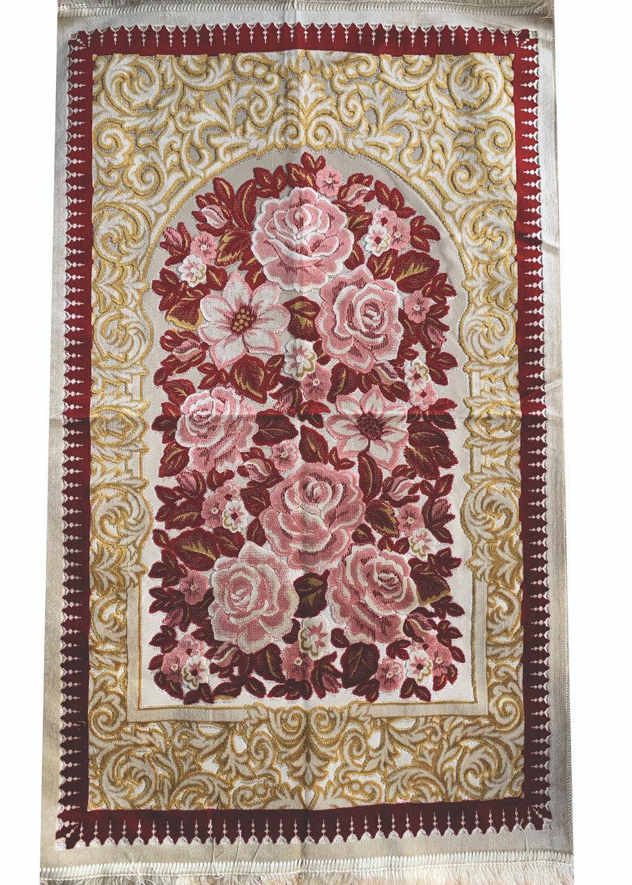 Prayer Rug Luxury Velvet with Turkish cutwork design