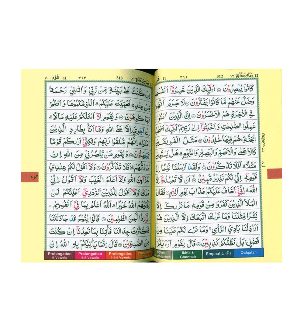 Tajweed Quran Colour Coded,Pakistani-Indian-Persian script (13x17)