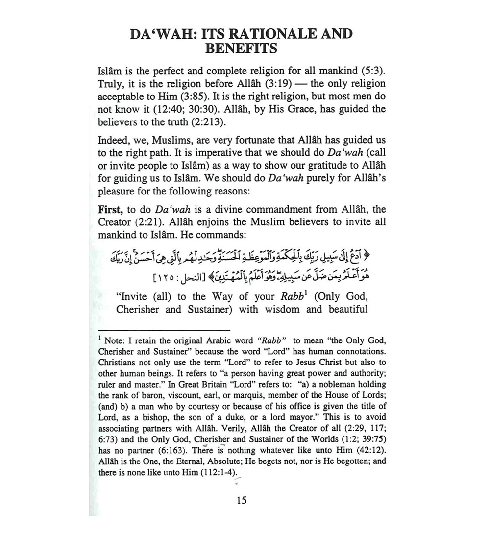 Dawah According to the Quran and the Sunnah