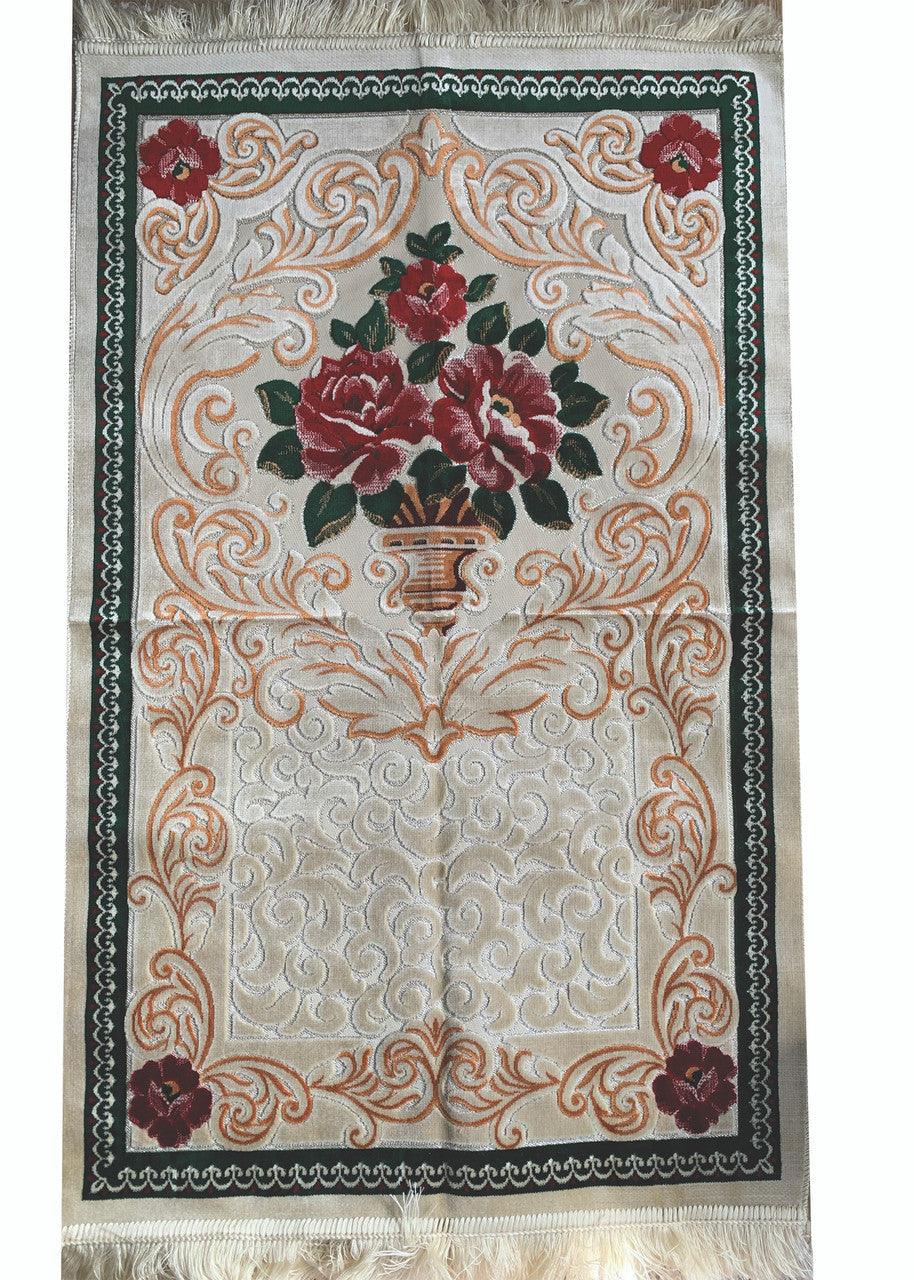 Prayer Rug Luxury Velvet with Turkish cutwork design