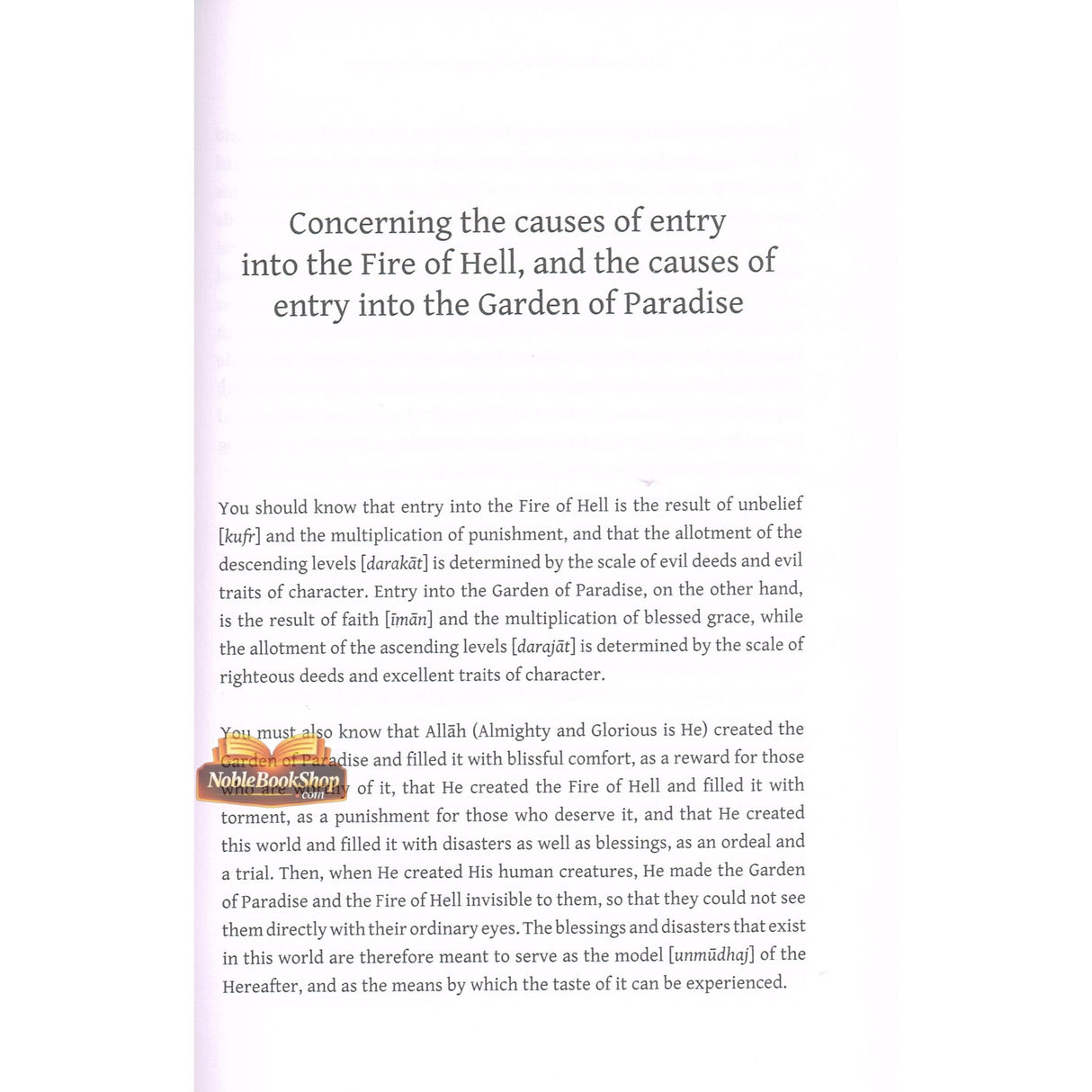 A Concise Description of Jannah & Jahannam