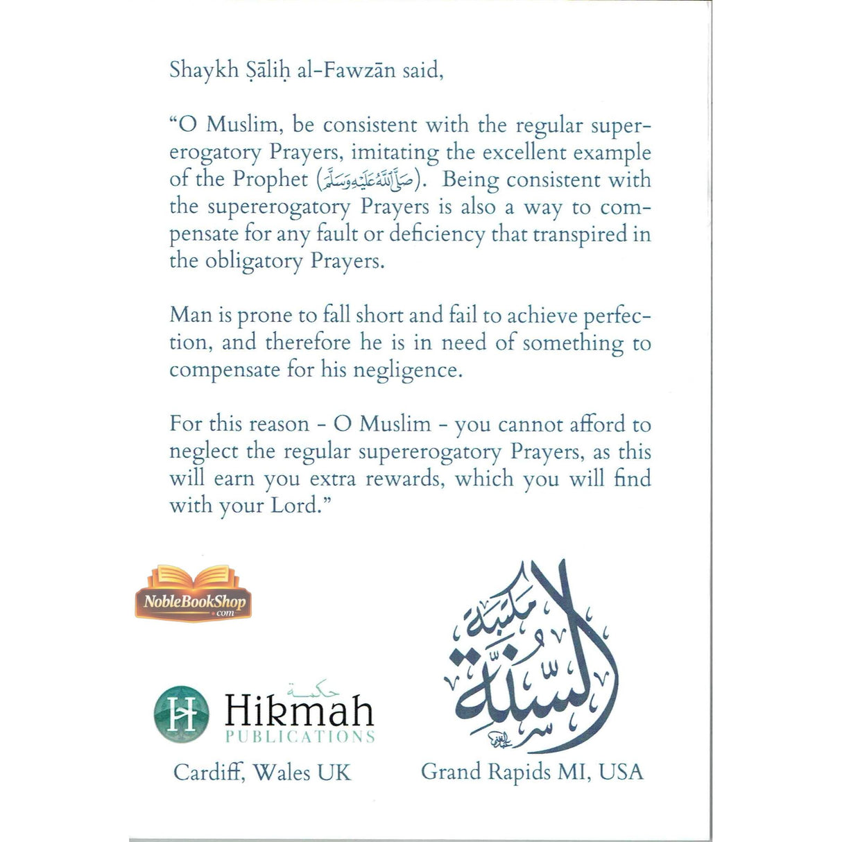 A Description Of The Supererogatory (Sunnah) Prayers