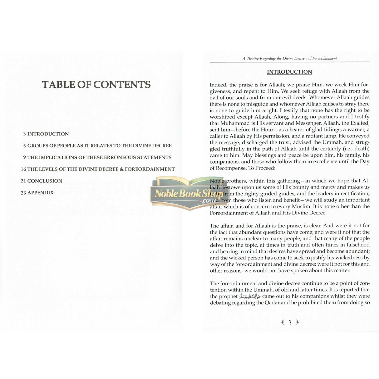 A Treatise Regarding the Divine Decree and Foreordainment