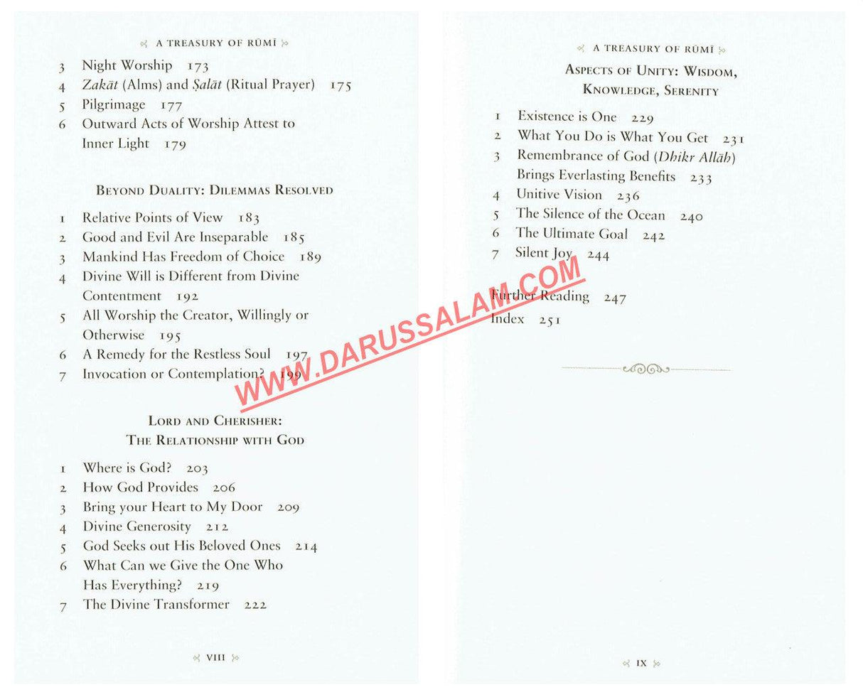 A Treasury of Rumi's Wisdom Treasury in Islamic Thought and Civilization, 9781847741028