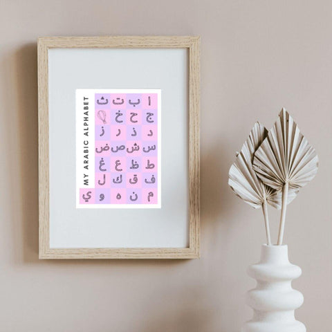 Arabic Alphabet Poster Arabic Alphabet Poster