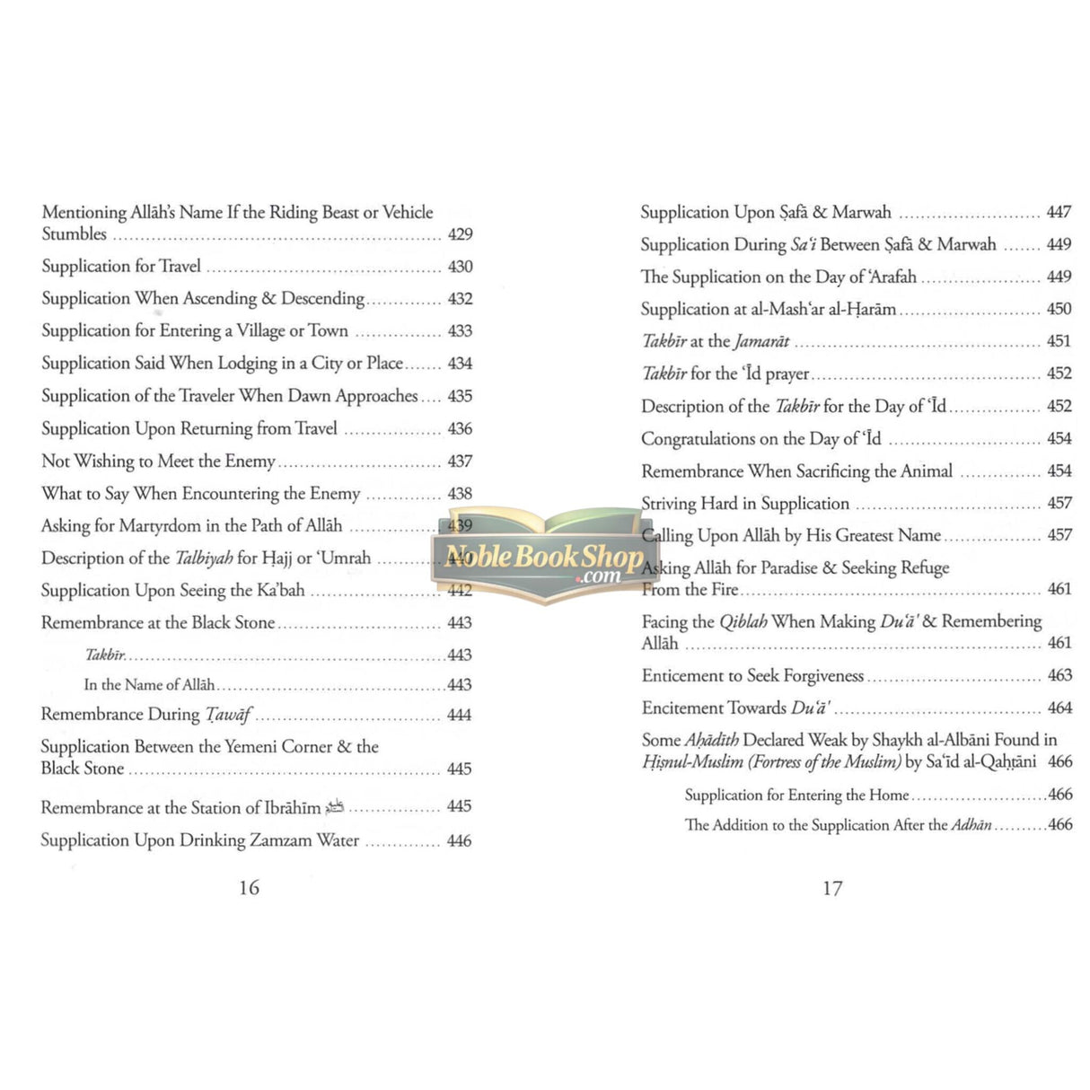 Collection of Authentic Invocations (Pocket size)