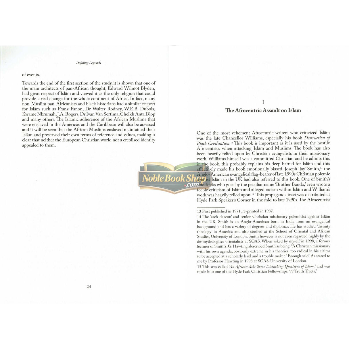 Defining Legends: Analysis Of Afrocentric WritingS Against Isalam