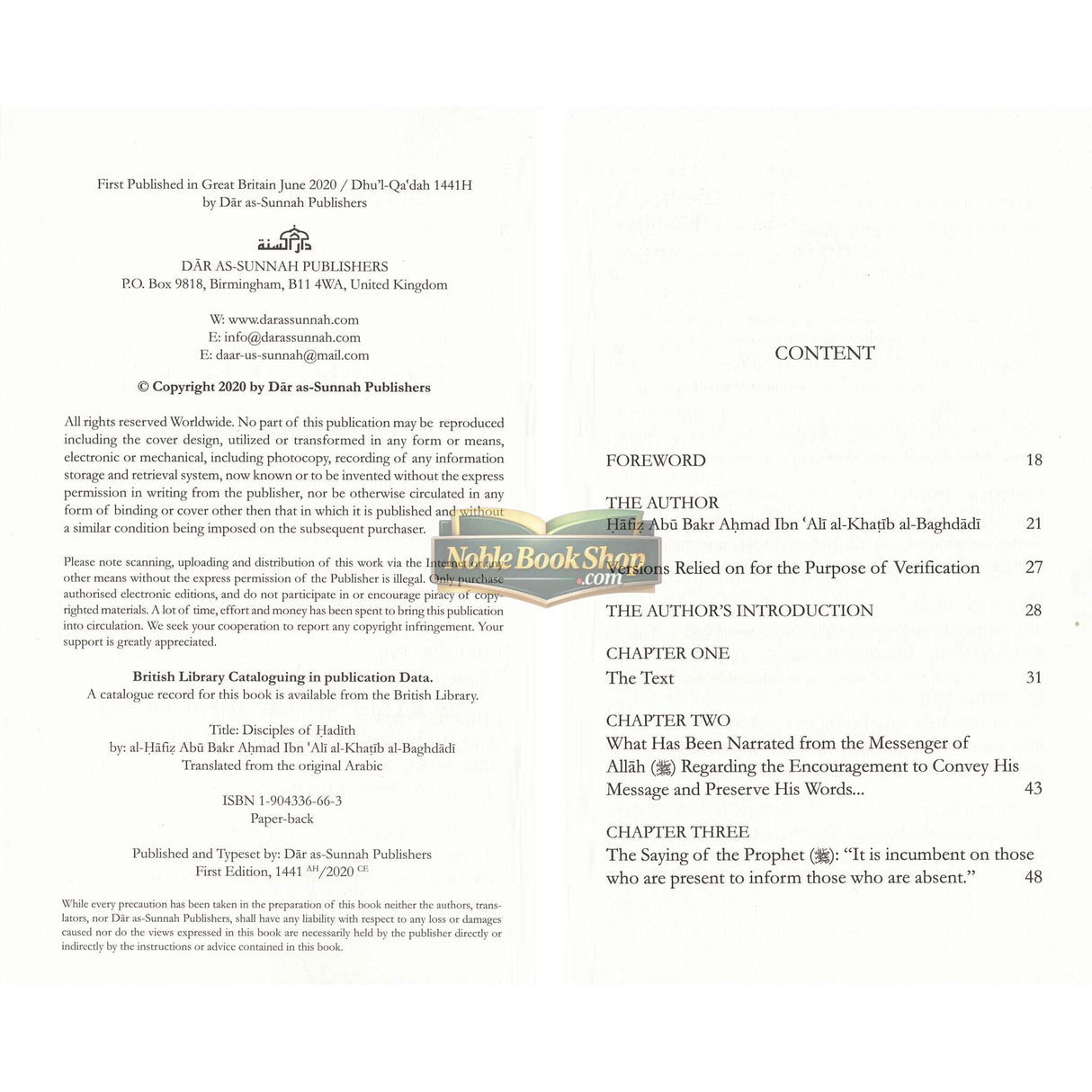 Disciples of Hadith : The Noble Guardians