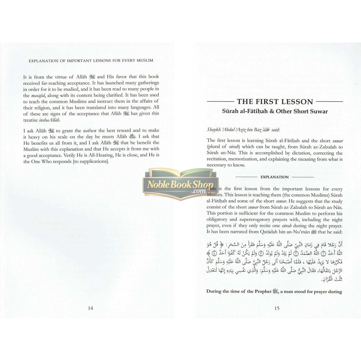 Explanation of Important Lessons For Every Muslim