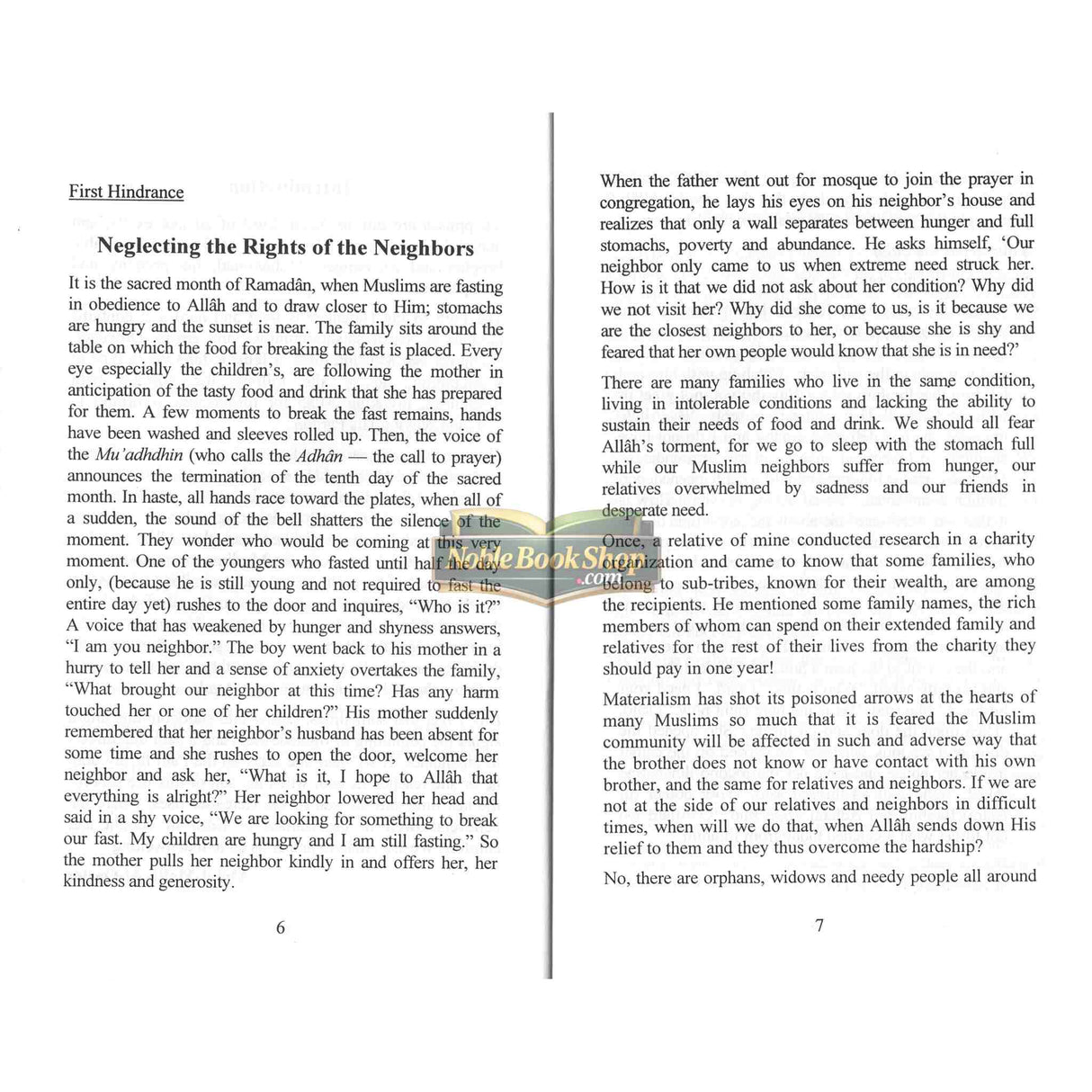 Hindrances on the Path
