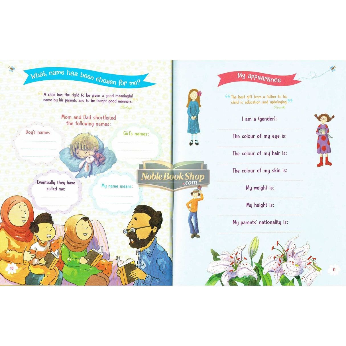 Muslim Baby Record Book ( For Girls)