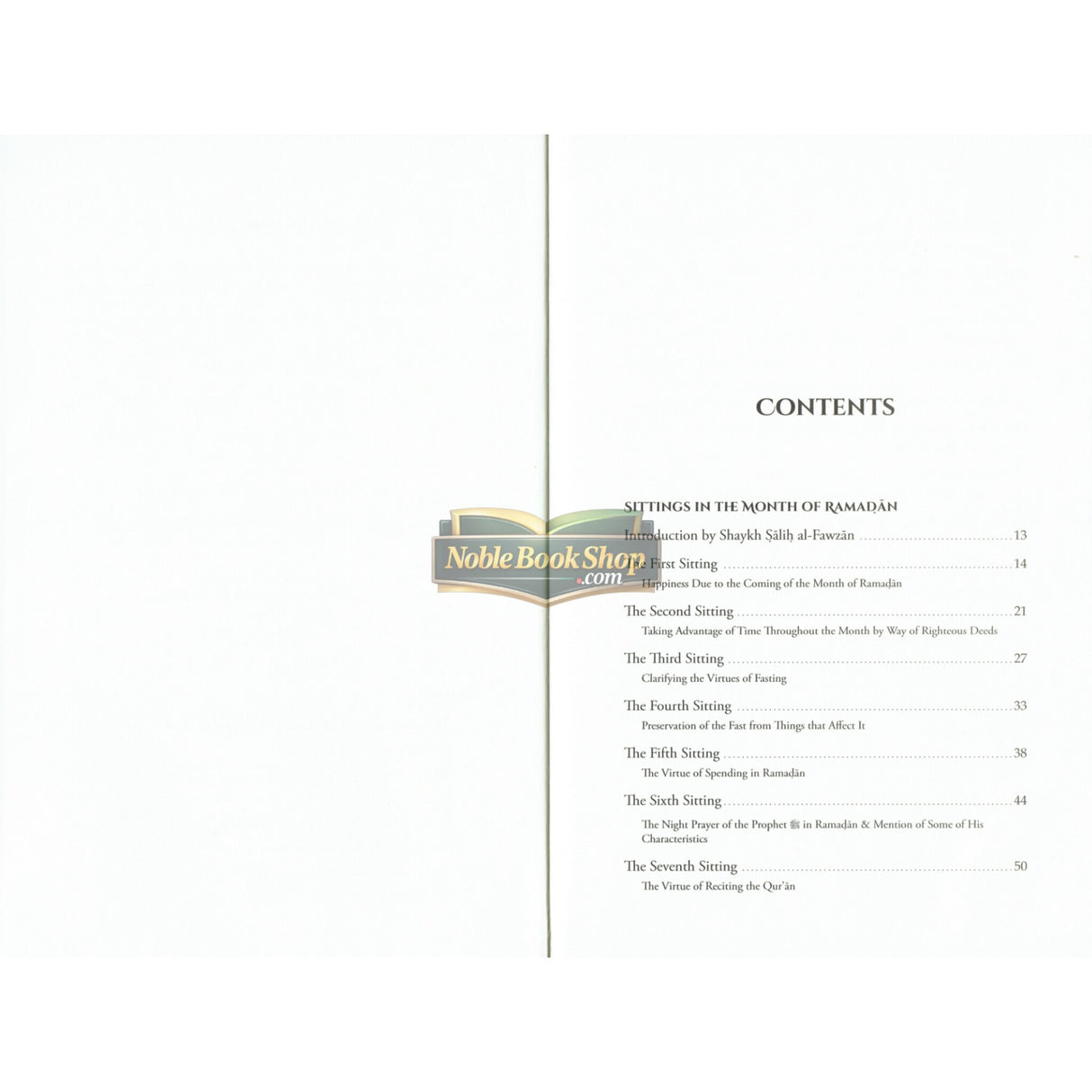 Sittings In The Month Of Ramadan & A Gift To The People Of Iman