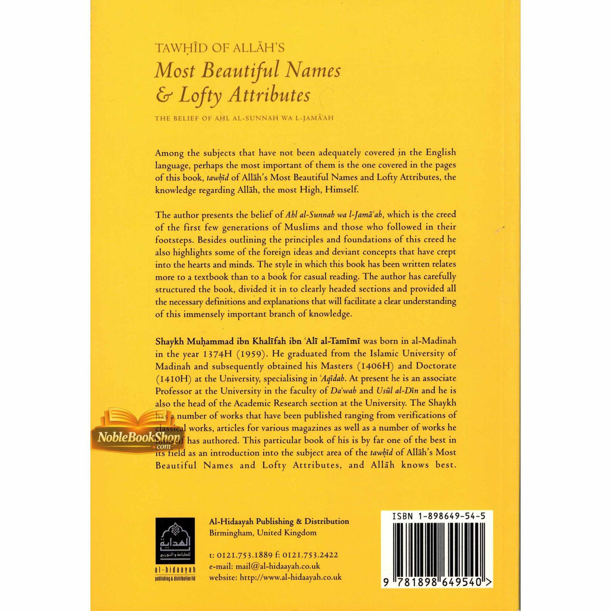 Tawhid Of Allah's Most Beautiful Names & Lofty Attributes