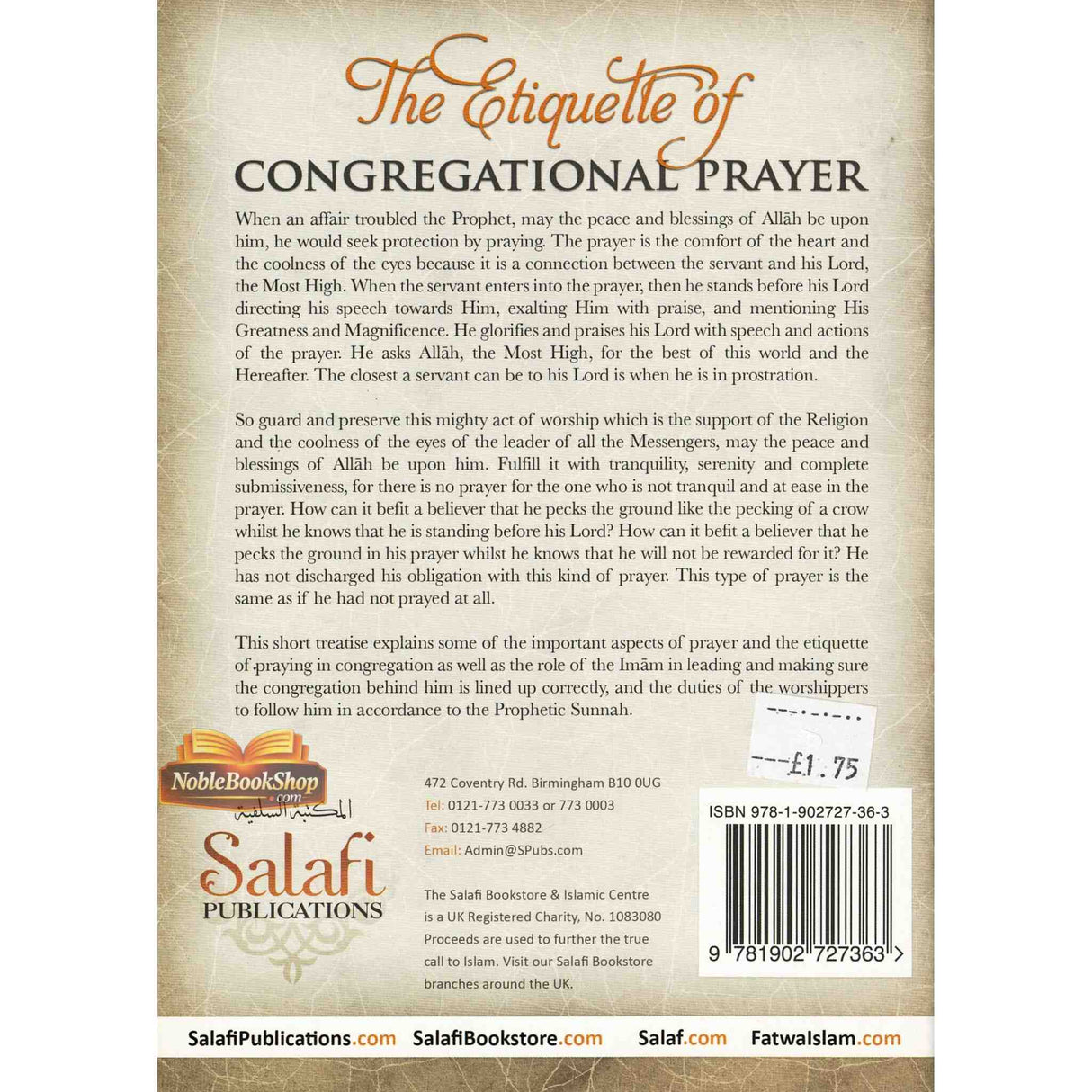 The Etiquette of Congregational Prayer