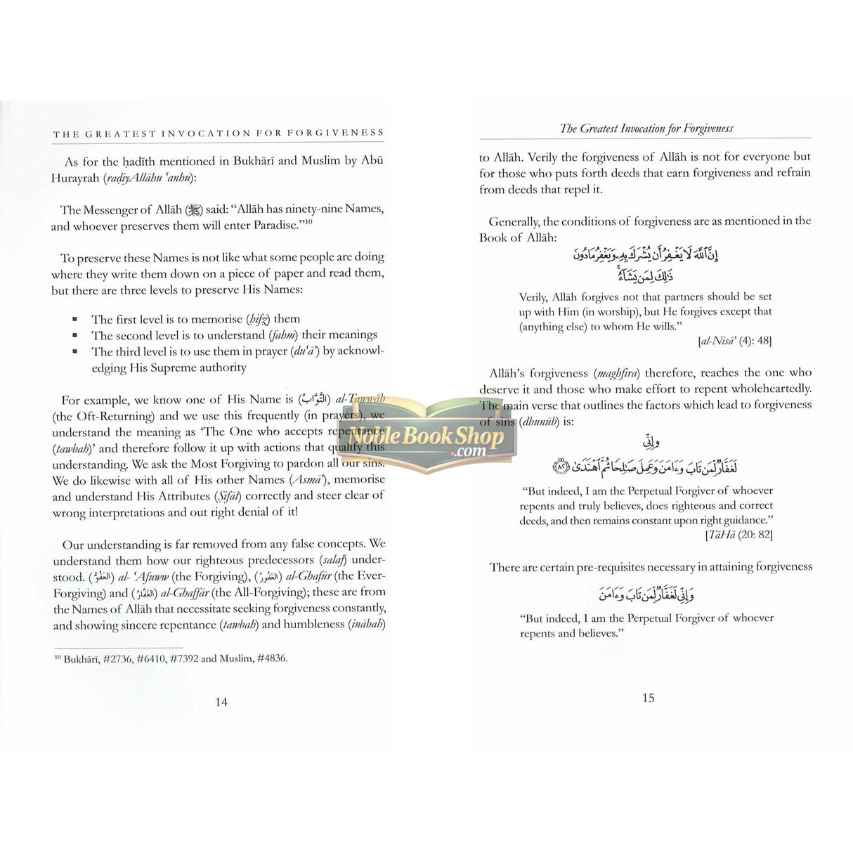 The Greatest Invocation for Forgiveness