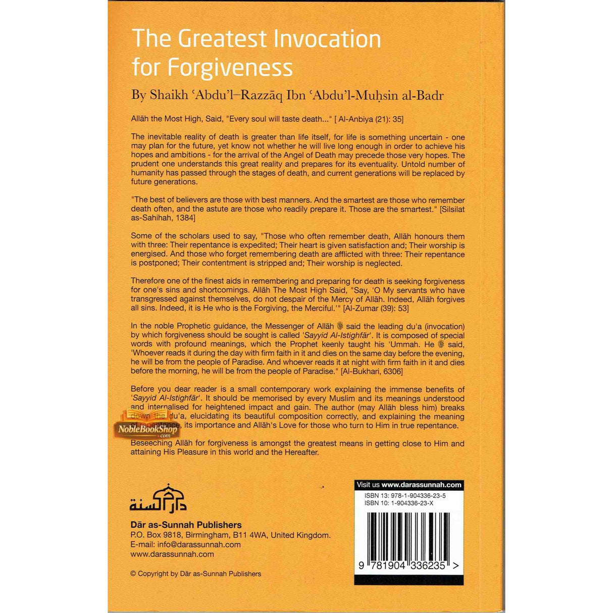 The Greatest Invocation for Forgiveness