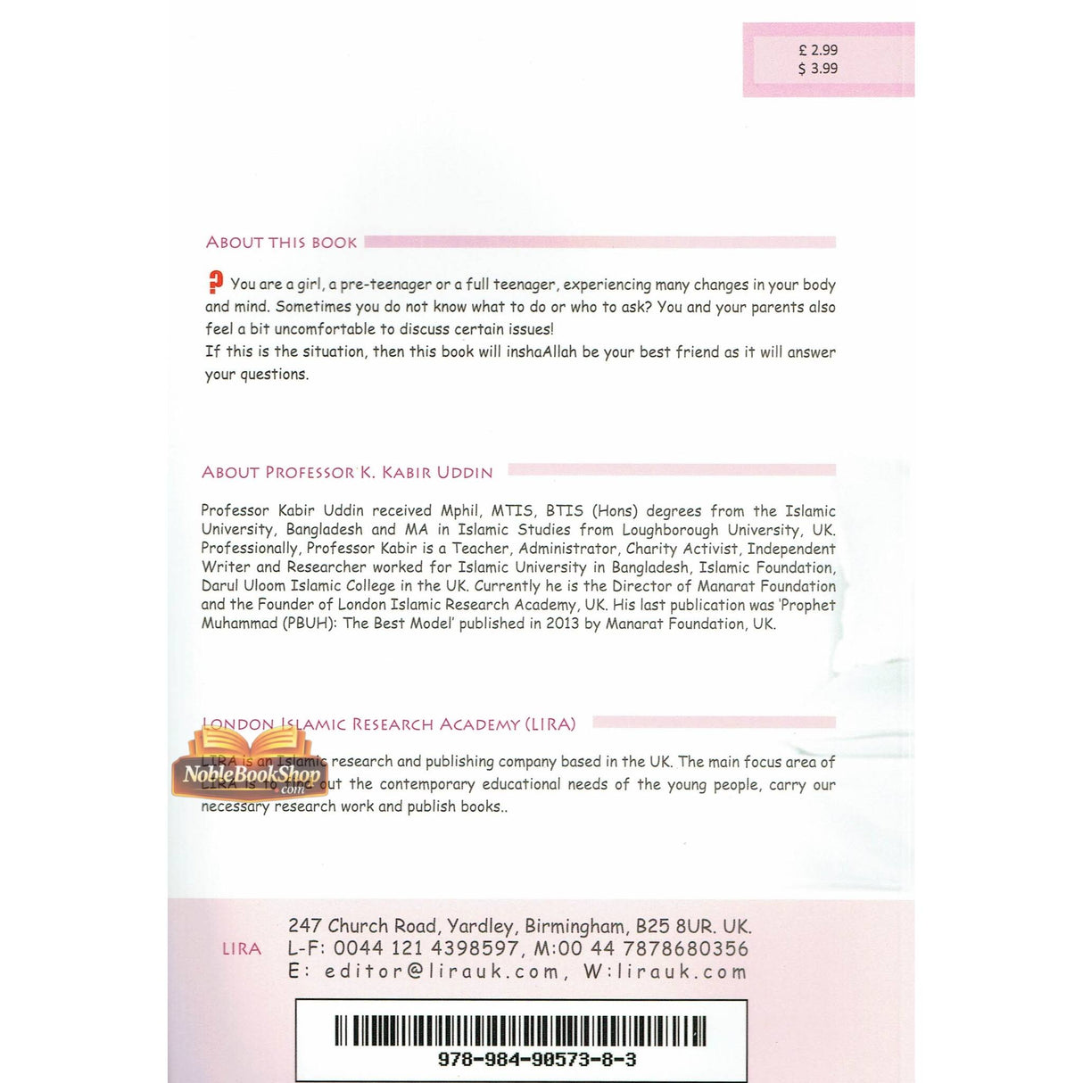 The Handbook for Muslim Teenagers - Girls Edition