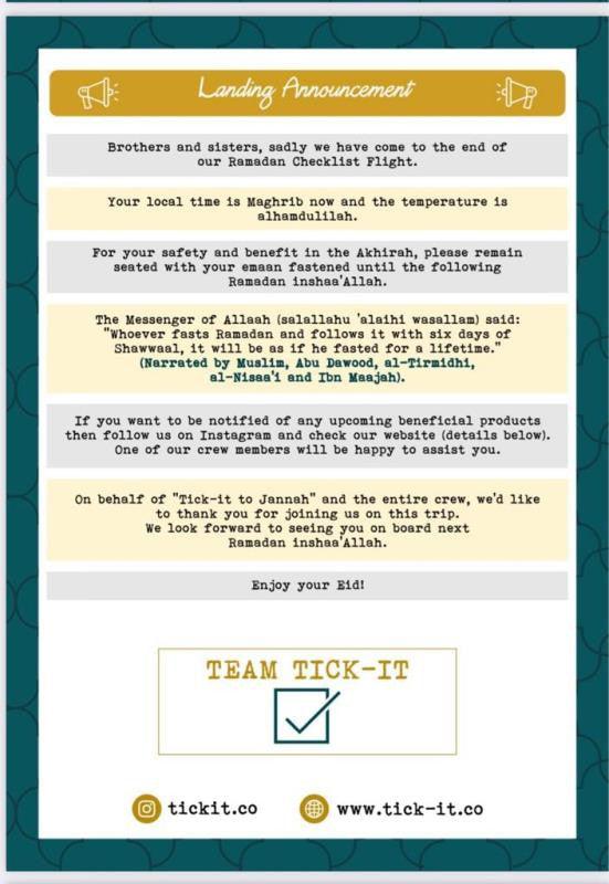 Ramadan Checklist Planner Ramadan Checklist Planner