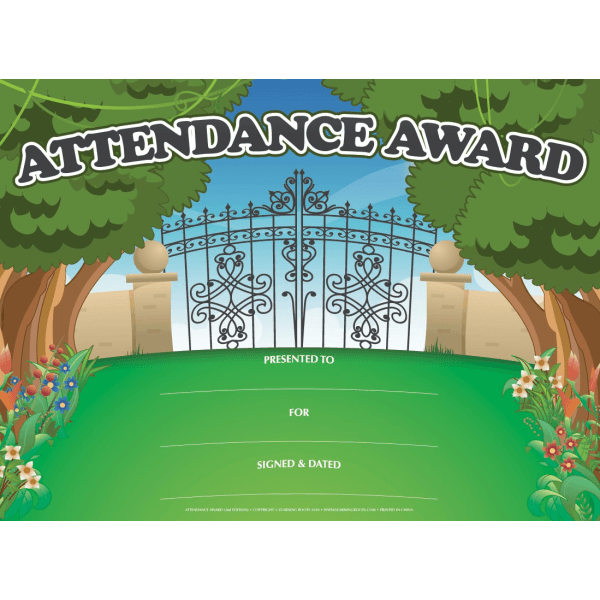 Attendance Award (25 Pack - A4 Size)