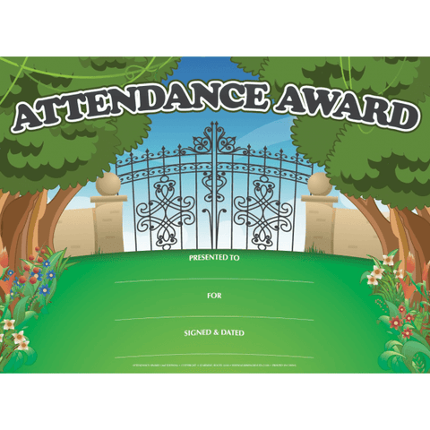 Attendance Award (25 Pack - A4 Size) Attendance Award (25 Pack - A4 Size)