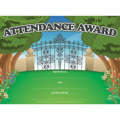 Attendance Award (25 Pack - A4 Size) Attendance Award (25 Pack - A4 Size)
