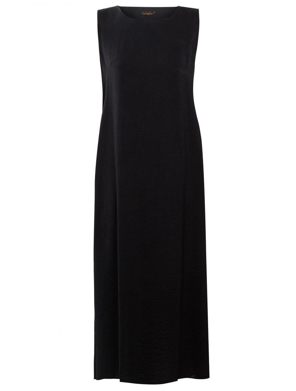 BLACK SLIP DRESS SLEEVELESS