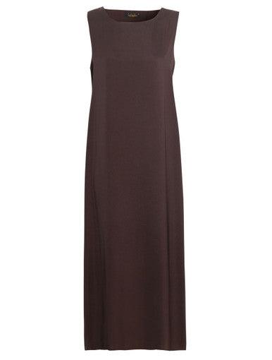 DARK CHOCOLATE SLIP DRESS SLEEVELESS