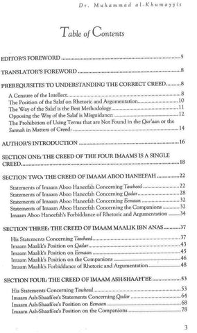 The Creed of the Four Imaams The Creed of the Four Imaams