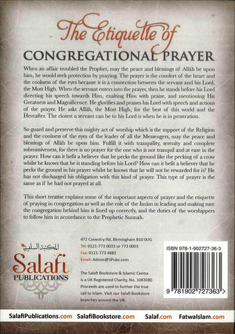 The Etiquette of Congregational Prayer The Etiquette of Congregational Prayer