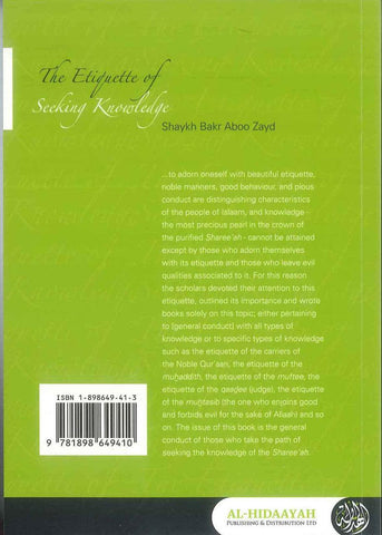 The Etiquette of Seeking Knowledge - NobleBookshop The Etiquette of Seeking Knowledge - NobleBookshop