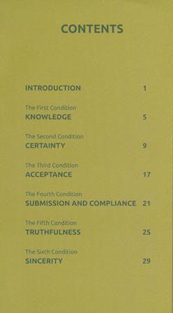 Conditions Of LAA ILAAHA ILLALLAH