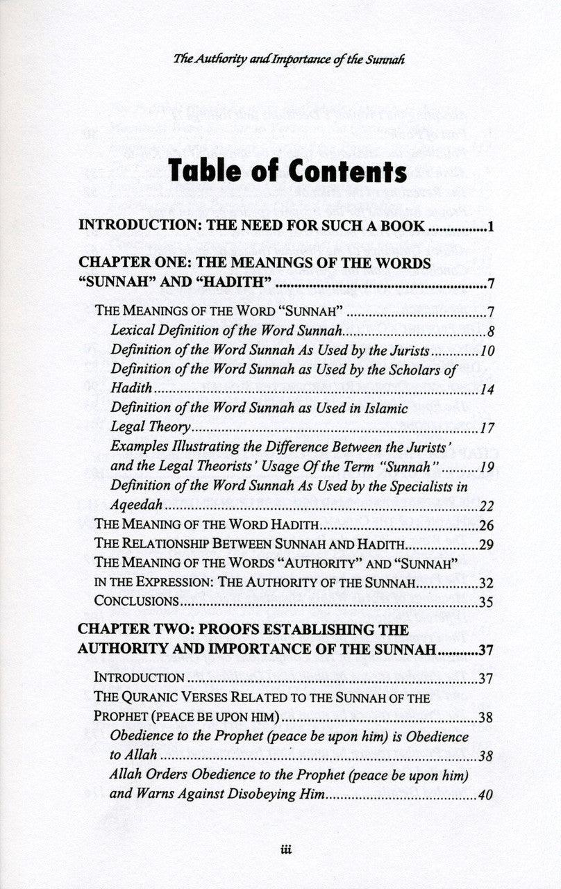 The Authority & Importance Of The Sunnah