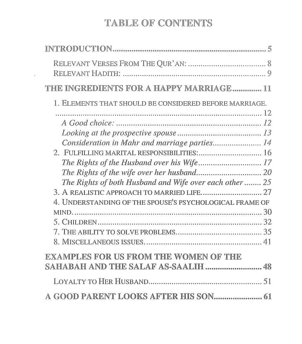 The Ingredients For A Happy Marriage