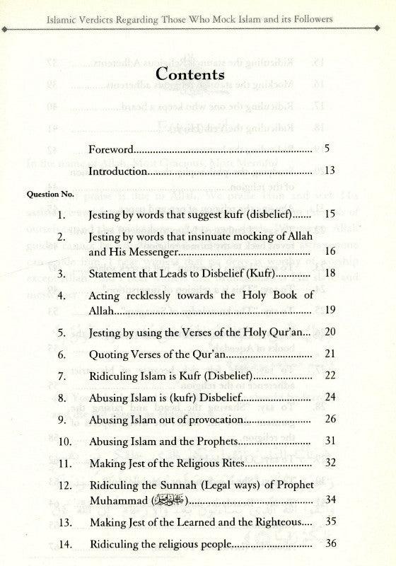 Islamic Verdicts Regarding Those Who Mock Islam and its Followers