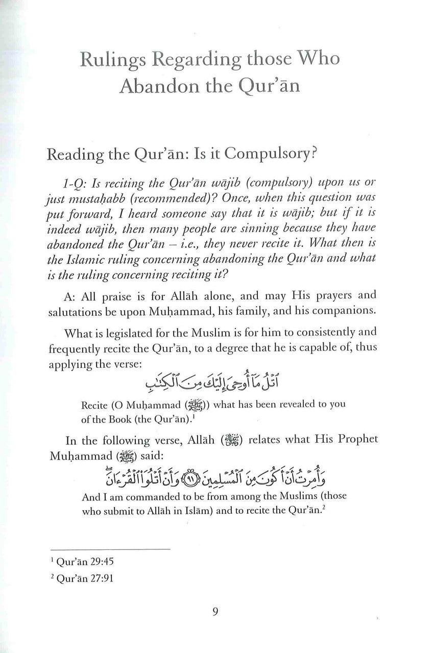 Islamic Rulings Regarding the Qur'an (Permanent Committee of Scholars)