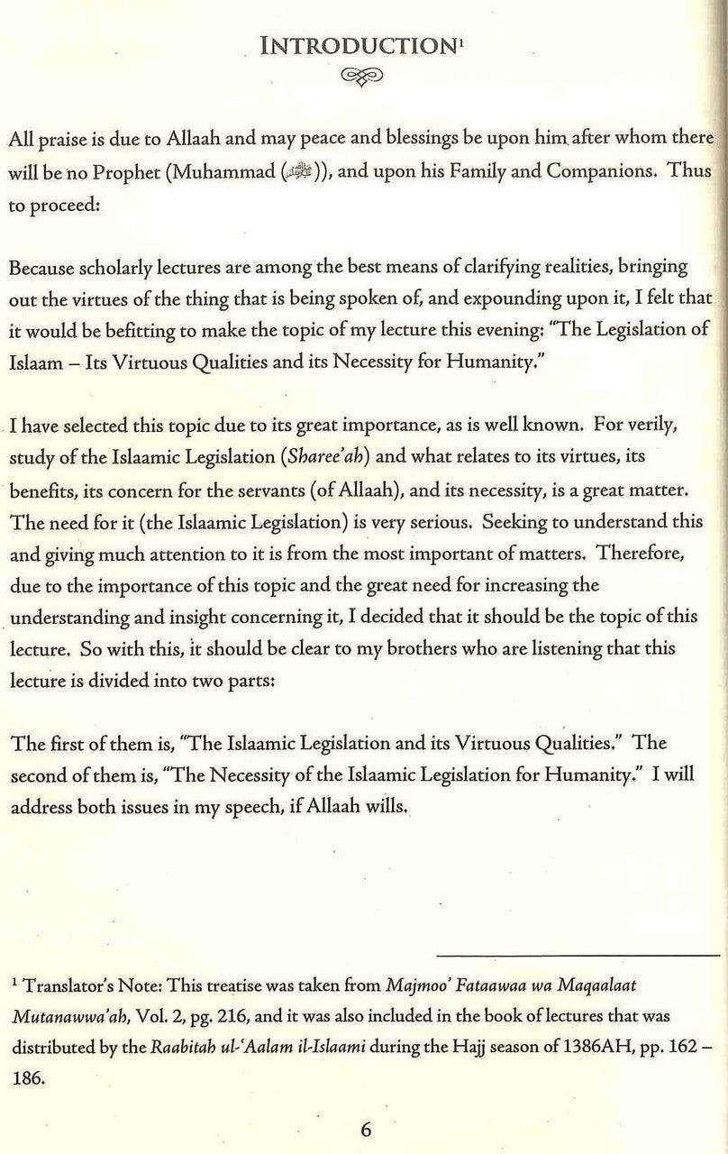 The Legislation of Islaam