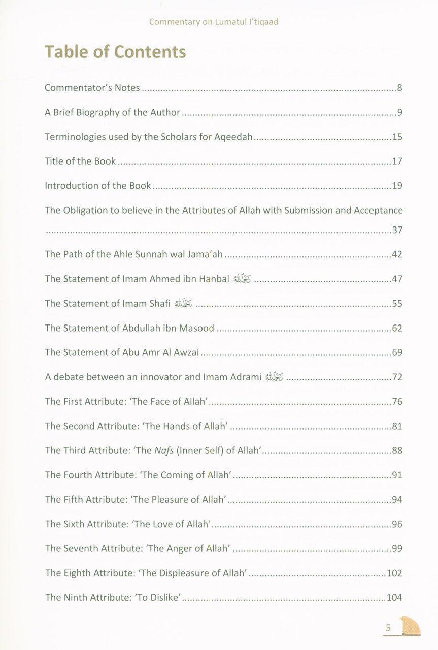 Lumatul I’tiqaad :The Illuminating Creed