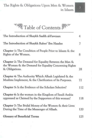 The Rights and Obligations Upon Men & Women in Islaam The Rights and Obligations Upon Men & Women in Islaam