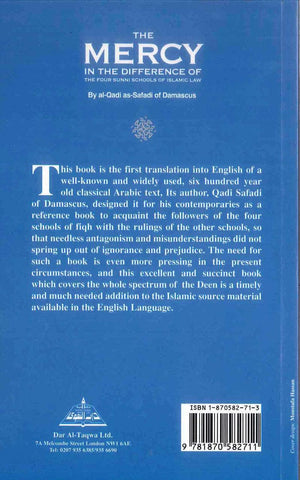 The Mercy In The Difference of The Four Sunni Schools of Islamic Law The Mercy In The Difference of The Four Sunni Schools of Islamic Law