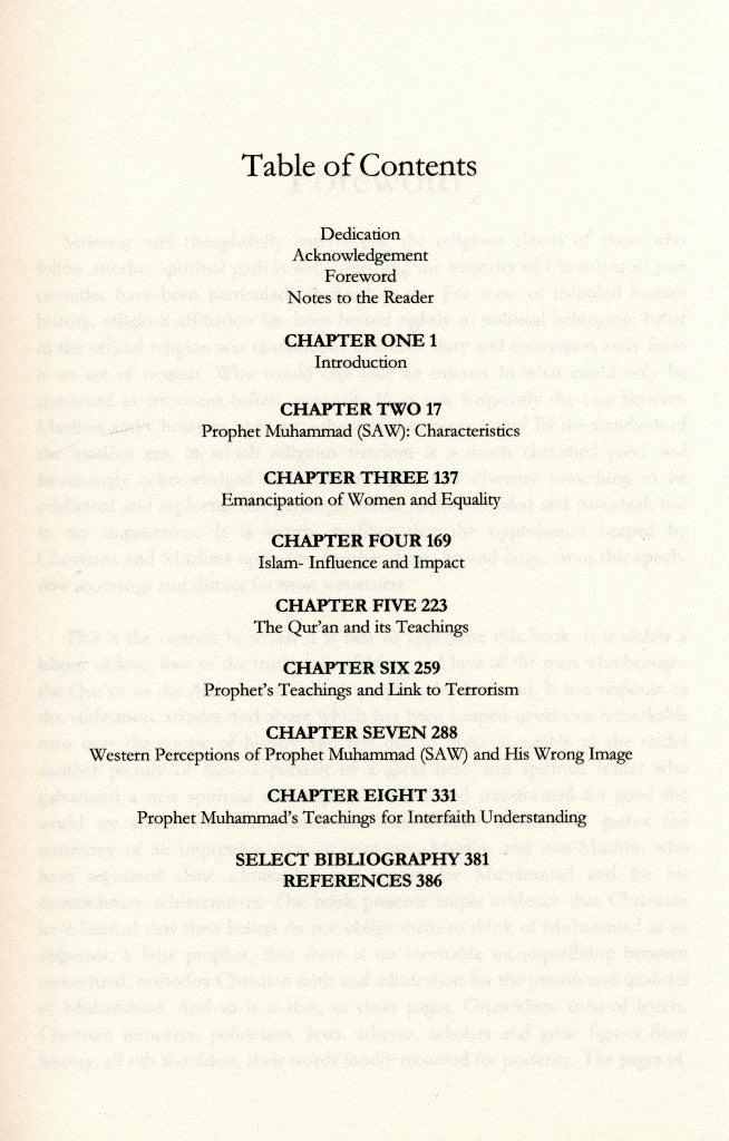 Muhammad SAW 1001 Universal Appreciations and Interfaith Understanding and Peace