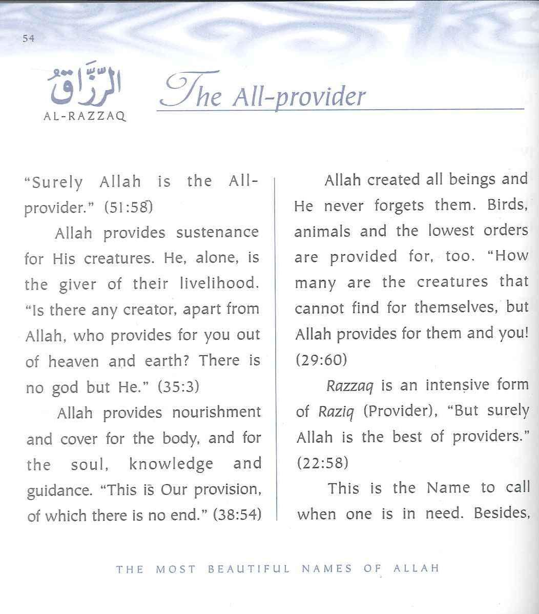 The Most Beautiful Names of ALLAH : Hard Back - NobleBookshop The Most Beautiful Names of ALLAH : Hard Back - NobleBookshop