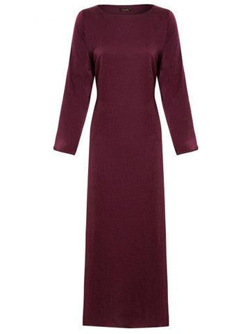 PLUM SLEEVED SLIP  ZADINA PLUM SLEEVED SLIP  ZADINA