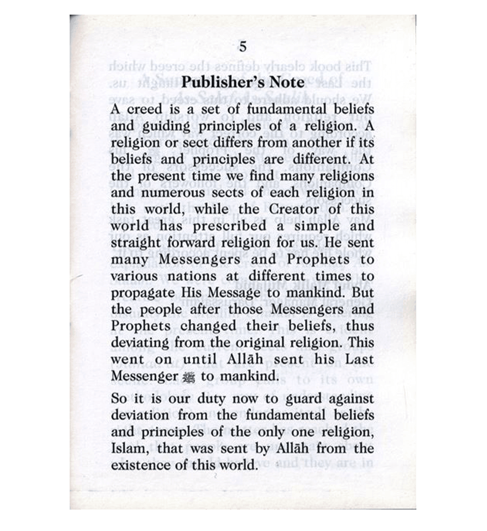 A Summary of the Creed of As-Salaf As-Saalih