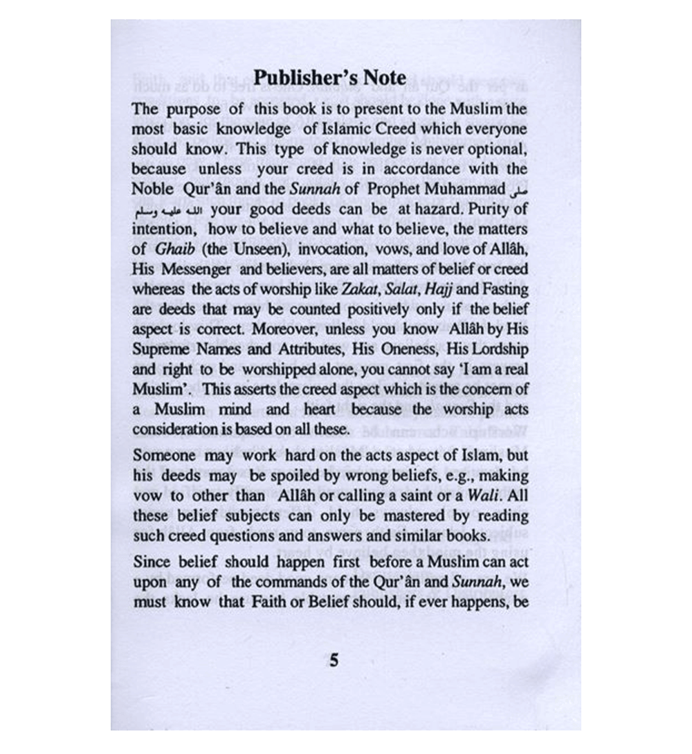 What A Muslim Should Believe