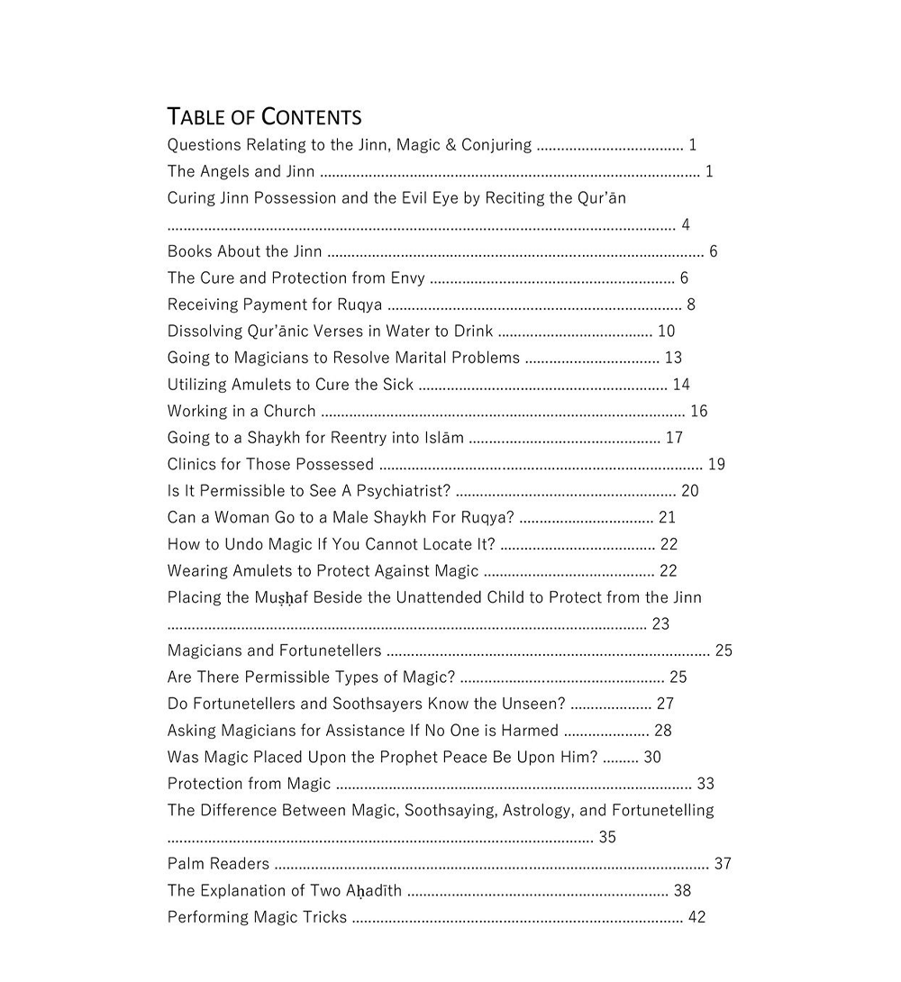 Questions Relating to the Jinn, Magic, and Conjuring